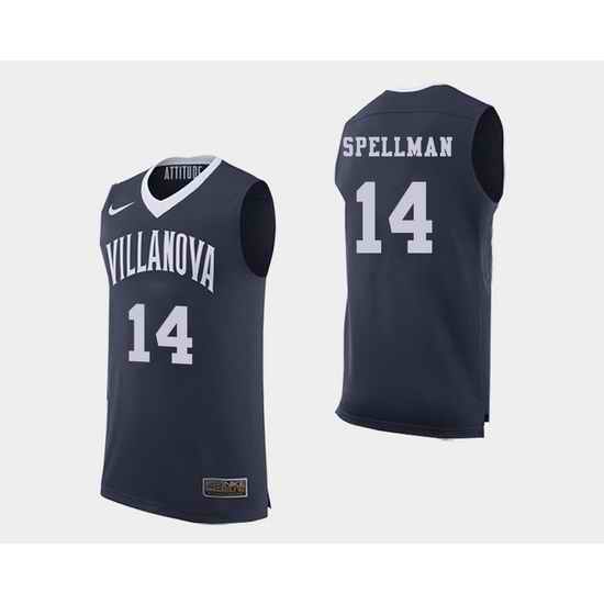 Men Villanova Wildcats Omari Spellman Navy College Basketball Jersey